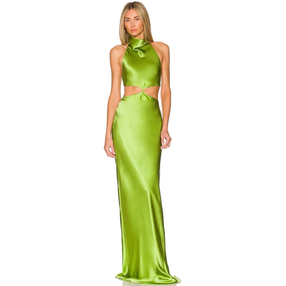 Amanda Uprichard - Revolve Kaye Maxi Dress in Aloe